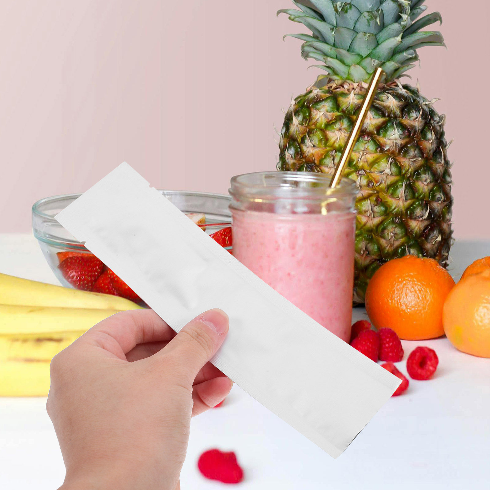 Food Protein Snacks - 100 Stück Vakuumierbeutel, Multifunktions-Proteinpulver-Aufbewahrung, kleine tragbare