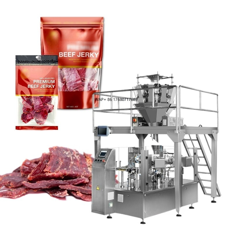 Jerky Beef Pack - Automatische Mini-Doypack-Verpackungsmaschine zum Aufstehen von Beuteln